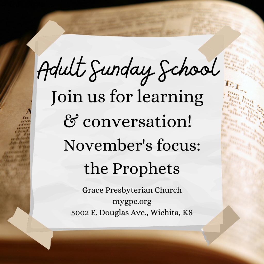 Adult Sunday School November The Prophets